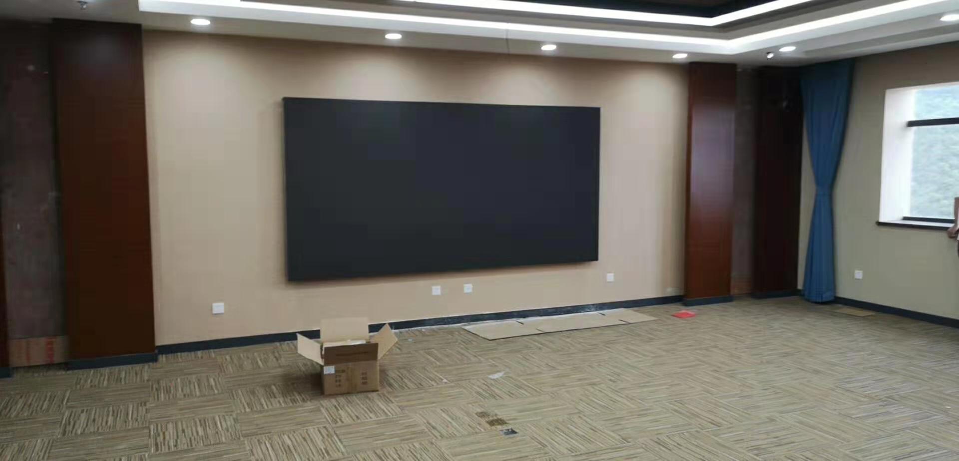 山东某会议室室内LED显示屏P1.66室内全彩led电子屏